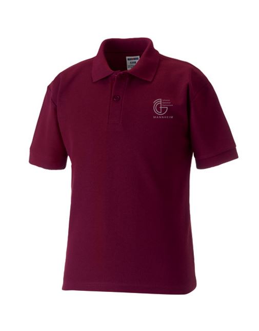 Weinrotes Kinder-Polo-Shirt